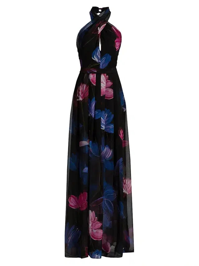 Chiara Boni La Petite Robe Women's Rorio Halterneck Georgette Gown - Donna Pink