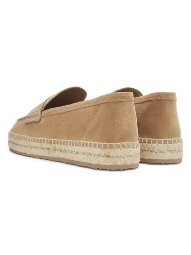 Gianvito Rossi Men's Lido Suede Espadrille Penny Loafers - Camel - Size 12 | Thumbnail 3