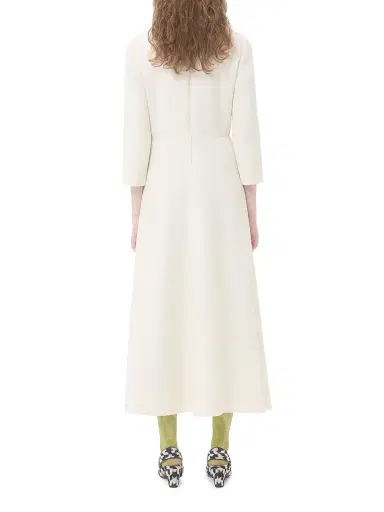 Valentino Garavani Women's Crepe Couture Midi Dress - Ivory - Size 2 | Thumbnail 4