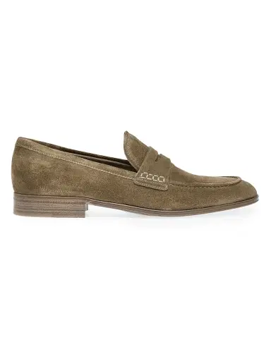 Gianvito Rossi Men's George Suede Penny Loafers - Camel - Size 13 | Thumbnail 1