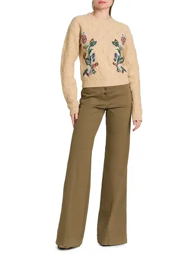 Etro Women's Wide-Leg Jeans - Verde Salvia Scuro - Size 31 | Thumbnail 2 Etro Women's Wide-Leg Jeans - Verde Salvia Scuro - Size 31 | Thumbnail 2