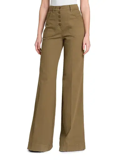 Etro Women's Wide-Leg Jeans - Verde Salvia Scuro - Size 31 | Thumbnail 4 Etro Women's Wide-Leg Jeans - Verde Salvia Scuro - Size 31 | Thumbnail 4