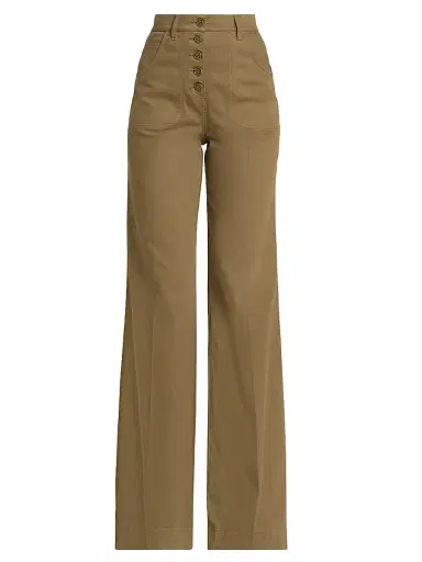 Etro Women's Wide-Leg Jeans - Verde Salvia Scuro - Size 31 | Thumbnail 1 Etro Women's Wide-Leg Jeans - Verde Salvia Scuro - Size 31 | Thumbnail 1