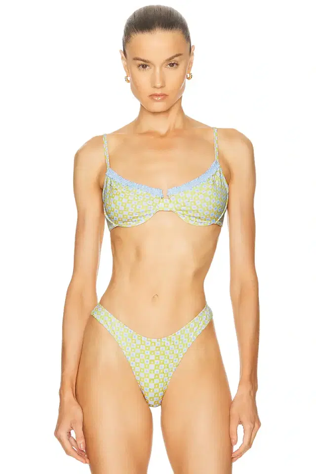 Heavy Manners Ruffled Up Underwire Bikini Top