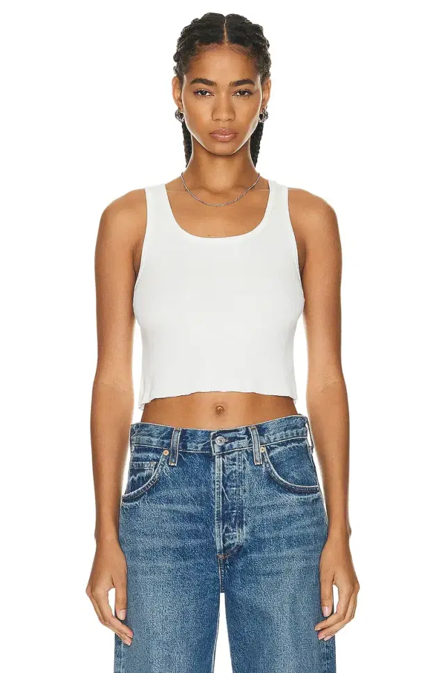 Eterne Cropped Scoop Neck Tank Top