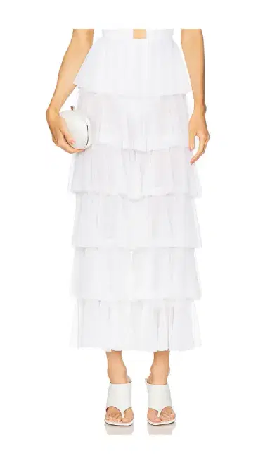 Norma Kamali Wide Leg Ruffle Pant | Thumbnail 1