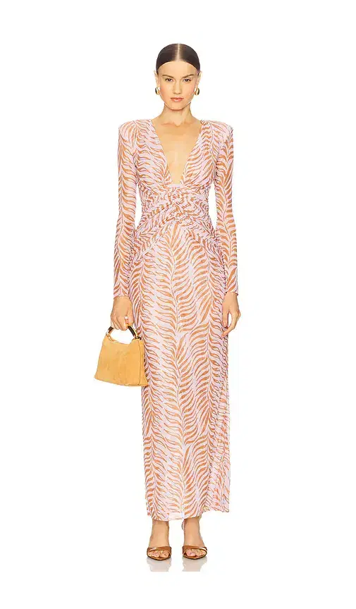 Botanic Retro Tulle Maxi Dress