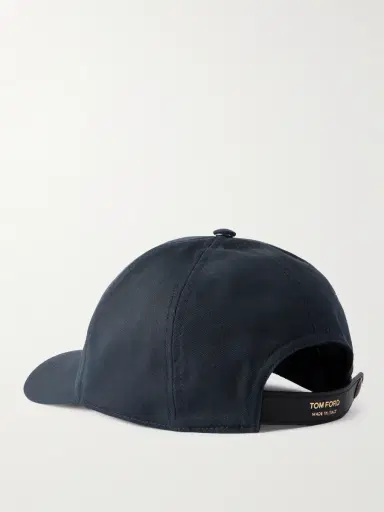 Tom Ford Logo-Embroidered Leather-Trimmed Cotton-Twill Baseball Cap - Men | Thumbnail 3 Tom Ford Logo-Embroidered Leather-Trimmed Cotton-Twill Baseball Cap - Men | Thumbnail 3