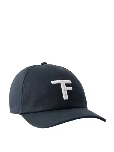 Tom Ford Logo-Embroidered Leather-Trimmed Cotton-Twill Baseball Cap - Men | Thumbnail 1 Tom Ford Logo-Embroidered Leather-Trimmed Cotton-Twill Baseball Cap - Men | Thumbnail 1