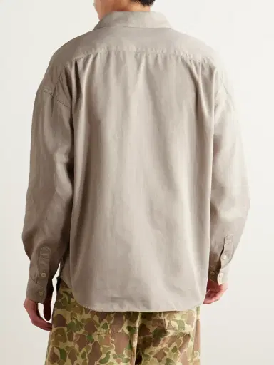 Visvim Palmer Convertible-Collar Embroidered Cotton-Twill Shirt - Men | Thumbnail 3 Visvim Palmer Convertible-Collar Embroidered Cotton-Twill Shirt - Men | Thumbnail 3