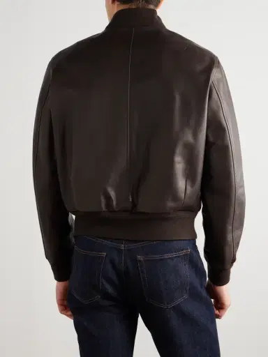 Loro Piana Leather Bomber Jacket - Men | Thumbnail 3