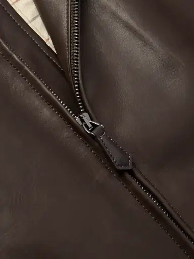Loro Piana Leather Bomber Jacket - Men | Thumbnail 4