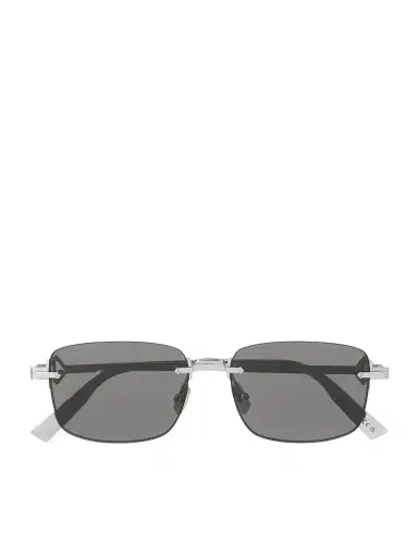 DIOR Eyewear CD Diamond S11U Rectangular-Frame Rimless Silver-Tone Sunglasses - Men | Thumbnail 1