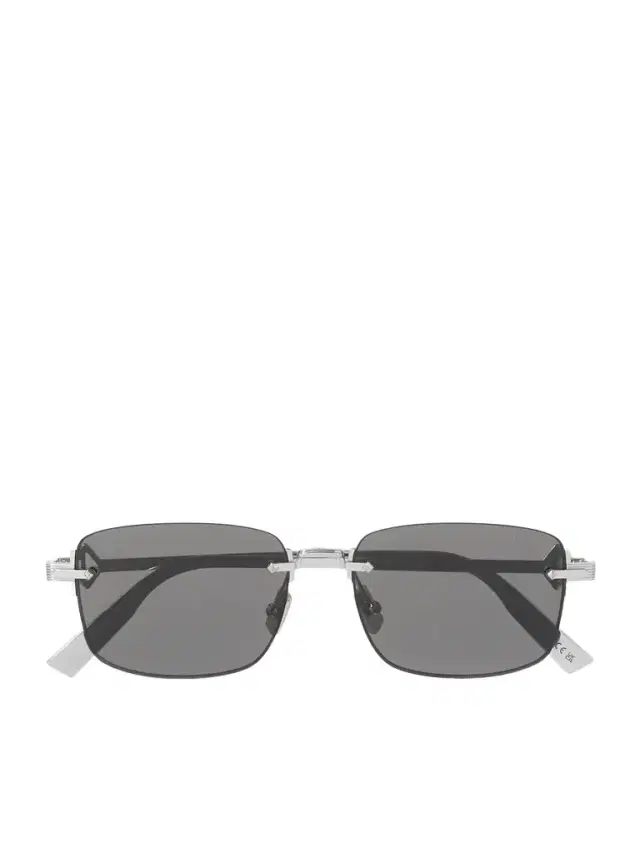 DIOR Eyewear CD Diamond S11U Rectangular-Frame Rimless Silver-Tone Sunglasses - Men