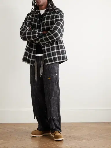 Visvim Keesey Checked Linen and Wool-Blend Down Jacket - Men | Thumbnail 2