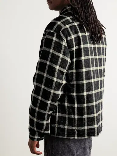 Visvim Keesey Checked Linen and Wool-Blend Down Jacket - Men | Thumbnail 3