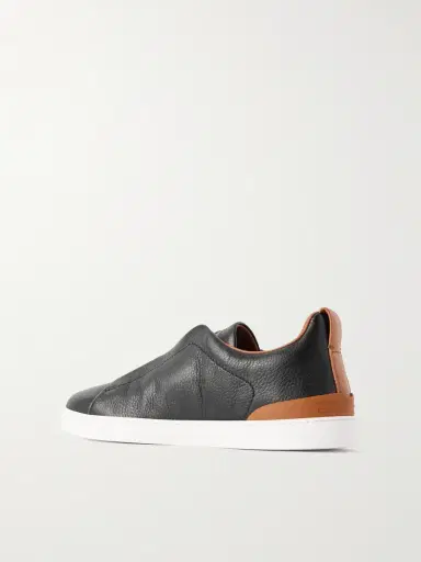 Zegna Triple Stitch™ Full-Grain Deerskin Slip-On Sneakers - Men | Thumbnail 4 Zegna Triple Stitch™ Full-Grain Deerskin Slip-On Sneakers - Men | Thumbnail 4