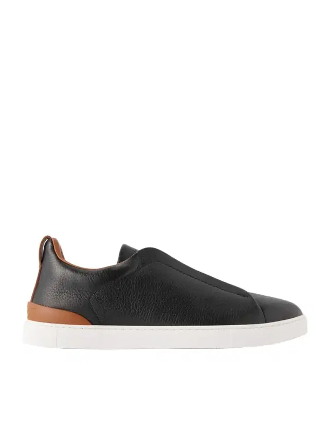 Zegna Triple Stitch™ Full-Grain Deerskin Slip-On Sneakers - Men