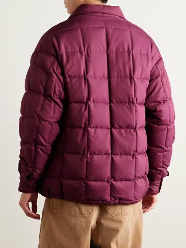 Visvim Coach Appliquéd Quilted Wool and Silk-Blend Twill Down Jacket - Men | Thumbnail 3