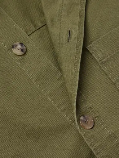 Saint Laurent Logo-Embroidered Cotton and Linen-Blend Gabardine Overshirt - Men | Thumbnail 5 Saint Laurent Logo-Embroidered Cotton and Linen-Blend Gabardine Overshirt - Men | Thumbnail 5