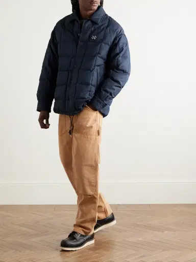 Visvim Coach Appliquéd Quilted Wool and Silk-Blend Twill Down Jacket - Men | Thumbnail 2