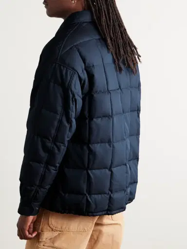 Visvim Coach Appliquéd Quilted Wool and Silk-Blend Twill Down Jacket - Men | Thumbnail 3
