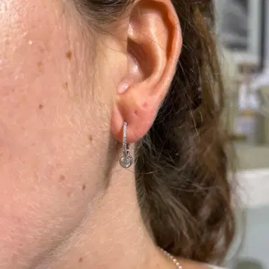 Wish Fine Jewelry 14K WG 0.50 CTW DIA 0.20 CT CTRS Earrings | Thumbnail 2 Wish Fine Jewelry 14K WG 0.50 CTW DIA 0.20 CT CTRS Earrings | Thumbnail 2