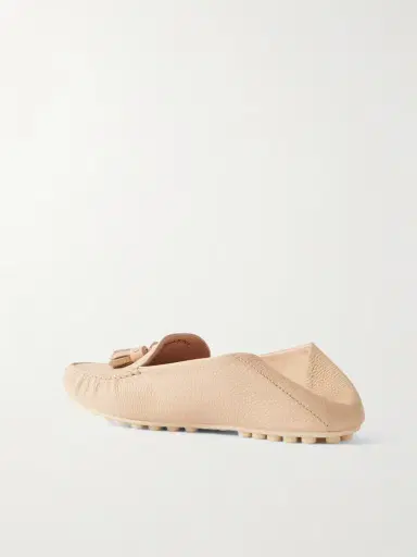 Loro Piana Tasseled Textured-leather Collapsible-heel Loafers | Thumbnail 3 Loro Piana Tasseled Textured-leather Collapsible-heel Loafers | Thumbnail 3