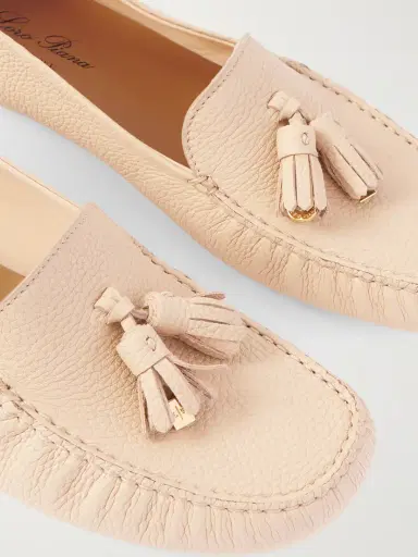 Loro Piana Tasseled Textured-leather Collapsible-heel Loafers | Thumbnail 4 Loro Piana Tasseled Textured-leather Collapsible-heel Loafers | Thumbnail 4