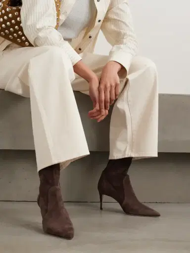 Stuart Weitzman Stuart Power Suede Ankle Boots | Thumbnail 2 Stuart Weitzman Stuart Power Suede Ankle Boots | Thumbnail 2