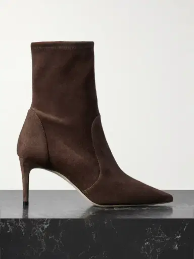 Stuart Weitzman Stuart Power Suede Ankle Boots | Thumbnail 1 Stuart Weitzman Stuart Power Suede Ankle Boots | Thumbnail 1