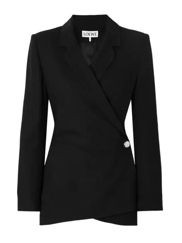 Crepe Wrap Blazer