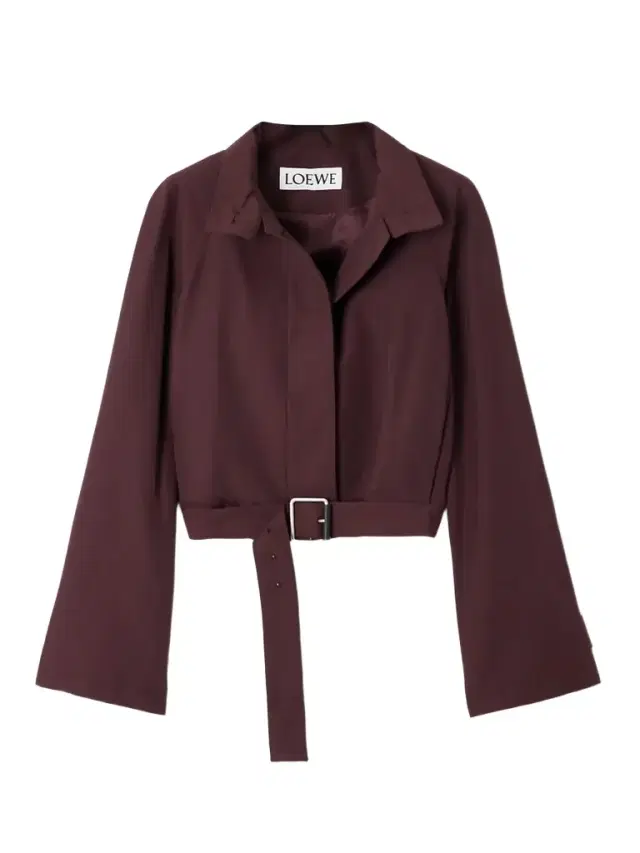 Belted Cotton-blend Shell Jacket