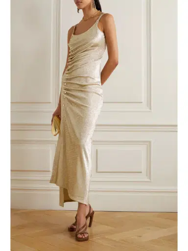 Rabanne Embellished Glittered Stretch-crepe Maxi Dress | Thumbnail 2