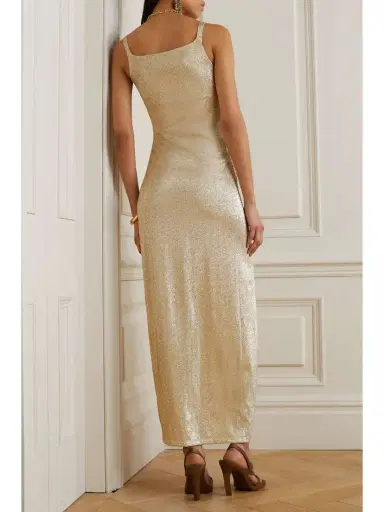 Rabanne Embellished Glittered Stretch-crepe Maxi Dress | Thumbnail 3