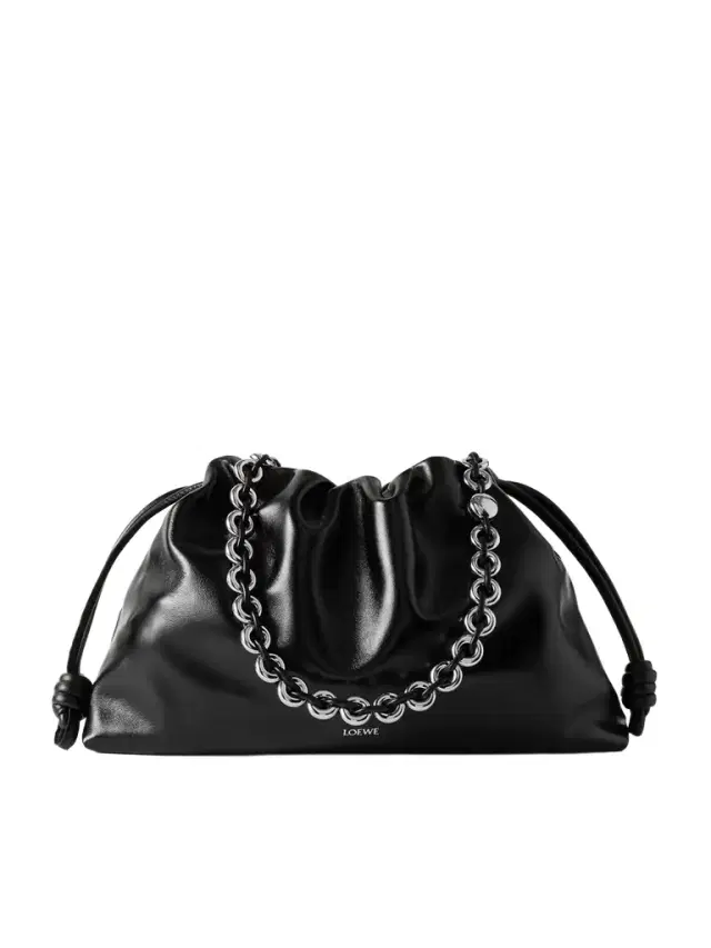 Loewe Flamenco Large Embellished Leather Clutch