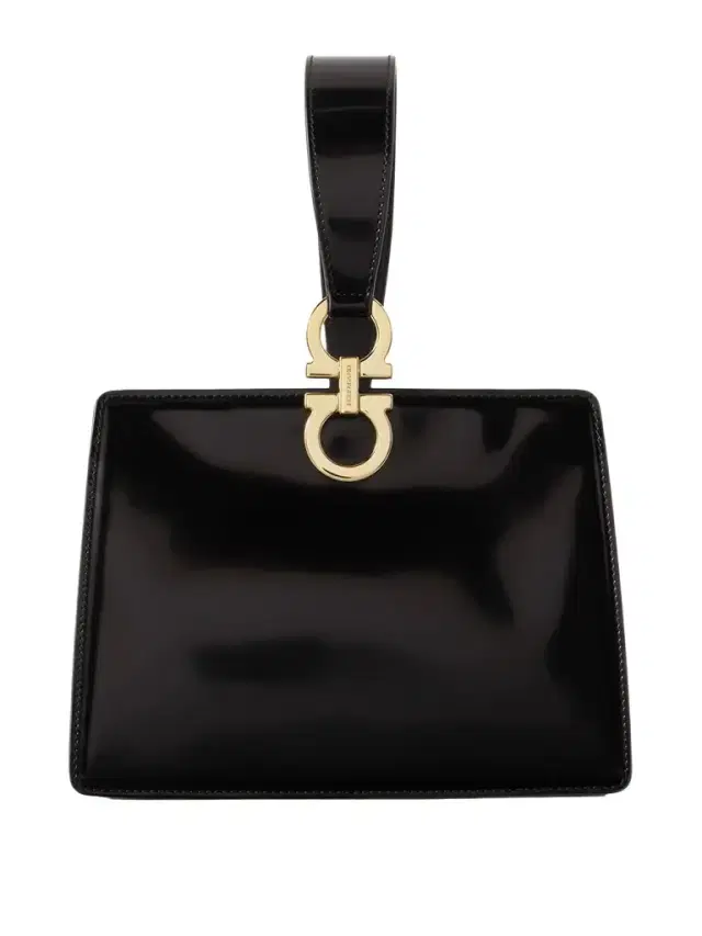 Ferragamo Mini Embellished Glossed-leather Clutch