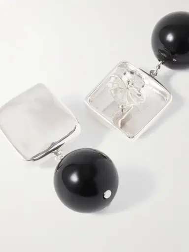 AGMES Luca Recycled Sterling Silver Onyx Earrings | Thumbnail 3 AGMES Luca Recycled Sterling Silver Onyx Earrings | Thumbnail 3