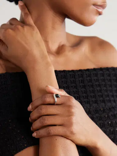 AGMES Claire Recycled Sterling Silver Onyx Ring | Thumbnail 2 AGMES Claire Recycled Sterling Silver Onyx Ring | Thumbnail 2