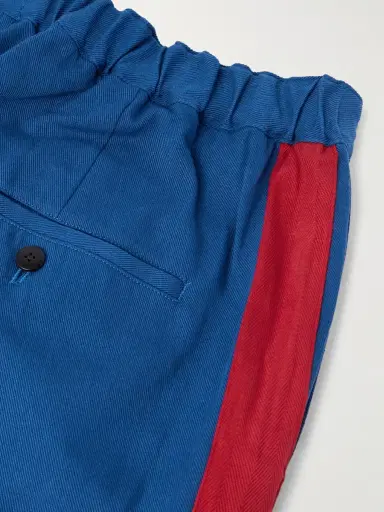 Visvim Bertone Tapered Grosgrain-Striped Cotton-Twill Trousers - Men | Thumbnail 5