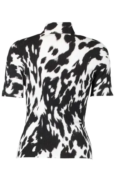 Oscar de la Renta Cow Print Classic Mockneck Short Sleeve Tee | Thumbnail 7 Oscar de la Renta Cow Print Classic Mockneck Short Sleeve Tee | Thumbnail 7