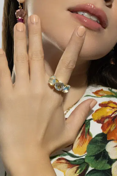 IRENE NEUWIRTH JEWELRY Gemmy Gem Rainbow Moonstone Ring | Thumbnail 4