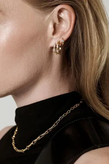 Azlee Large Motif Double Link Chain | Thumbnail 3
