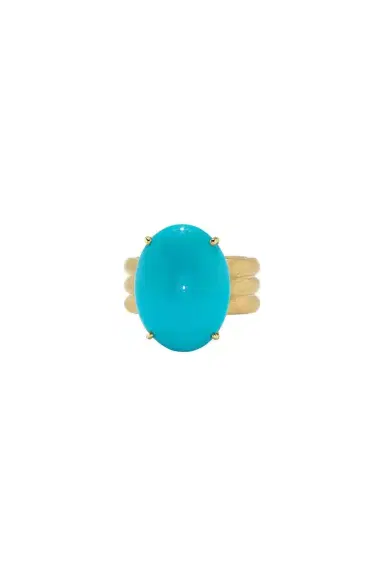 IRENE NEUWIRTH JEWELRY Turquoise Cabochon Heroic Ring | Thumbnail 1