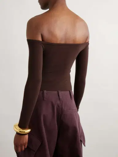 Alaïa Off-the-shoulder Stretch-jersey Bodysuit | Thumbnail 3 Alaïa Off-the-shoulder Stretch-jersey Bodysuit | Thumbnail 3