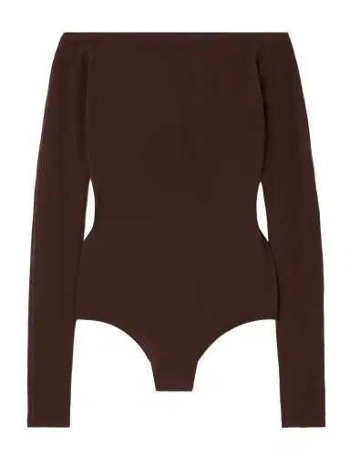 Alaïa Off-the-shoulder Stretch-jersey Bodysuit | Thumbnail 1 Alaïa Off-the-shoulder Stretch-jersey Bodysuit | Thumbnail 1