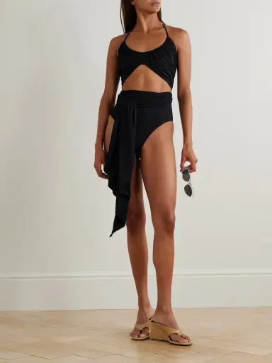 Alaïa Halterneck Draped Swimsuit | Thumbnail 2