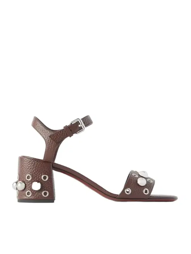 Nellcôte 60 Embellished Textured-leather Sandals