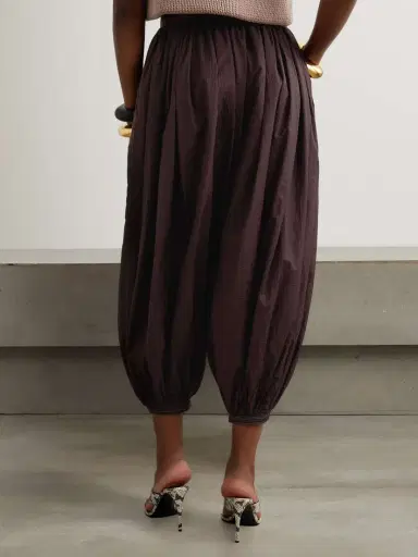 Alaïa Pleated Chiffon Tapered Pants | Thumbnail 3 Alaïa Pleated Chiffon Tapered Pants | Thumbnail 3