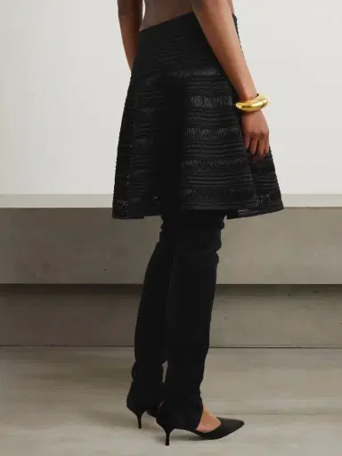 Alaïa Ribbed-knit Mini Skirt | Thumbnail 4